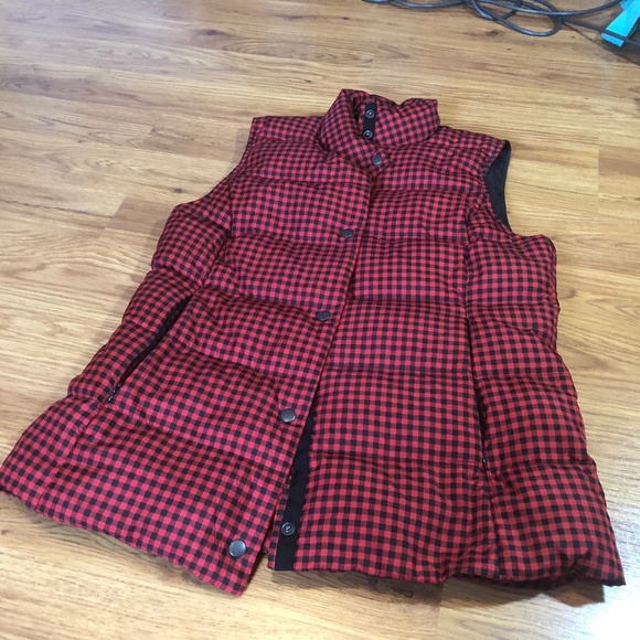 J. Jill Jackets & Blazers - J Jill Down Gingham Vest